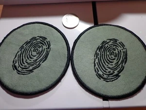 Drink Coasters - Custom - Finger print theme - Criminal/Detective - Embroidery - Picture 1 of 3