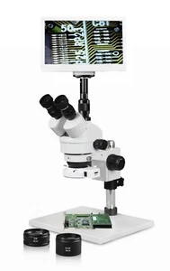 Parco Simul-Focal Trinocular Zoom Stereo Microscope, 11.6”HD Screen w/5MP Camera - Picture 1 of 6