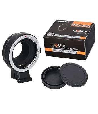 Adaptador eletrônico de montagem de lente Commlite COMIX CM-EF-EOSM novo na caixa lacrada - Imagem 1 de 4
