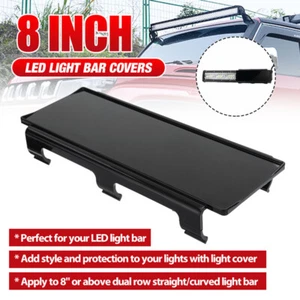 8" Off Road Black Led Work Light Bar Lens Cover Protective For Truck ATV SUV - Picture 1 of 8