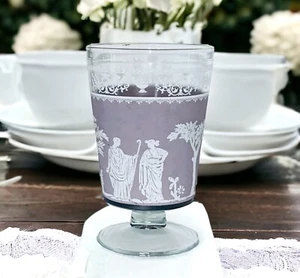 De colección Jeannette LAVANDA HELÉNICA Griego Griego 22KT Oro Pedestal Vidrio - Imagen 1 de 10