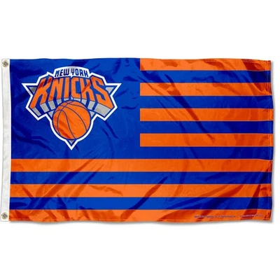 NY Knicks Patriotic Americana Logo Flag - Image 1 of 4