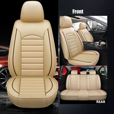 For Buick 5-Seat Full Seat Cover Leather Seat Protector Cushion Waterproof - Image 1 of 4