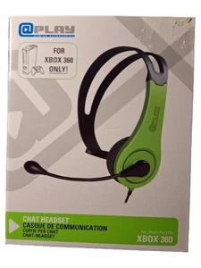 @PLAY Chat Headset Zielone przewodowe słuchawki do gier do akcesoriów do konsoli Xbox 360 - Zdjęcie 1 z 3