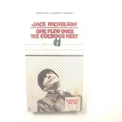 One Flew Over the Cuckoo's Nest 1993 Jack Nicholson VHS Video Tape NEW Watermark - Imagem 1 de 4