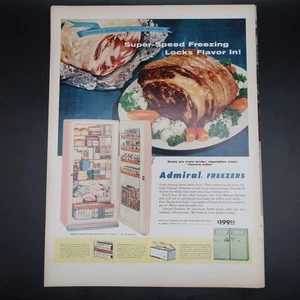 Admiral Freezer Magazine Advertisement 1950s Vintage Original Appliance - Picture 1 of 6