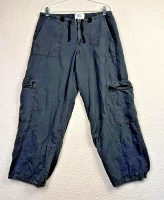 Pantalones Luca BDG Urban Outfitters Carga Mediana Mezcla de Lino Cordón Cintura Bolsillo Foto 1 de 4