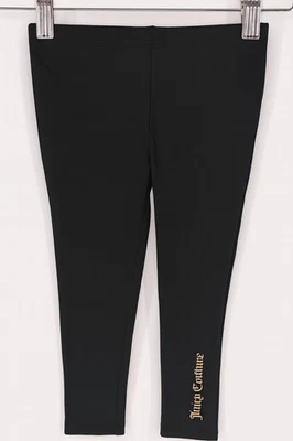 Juicy Couture Girls Leggings 3T Black Gold Logo Stretch Knit Pants NWOT - Image 1 of 4