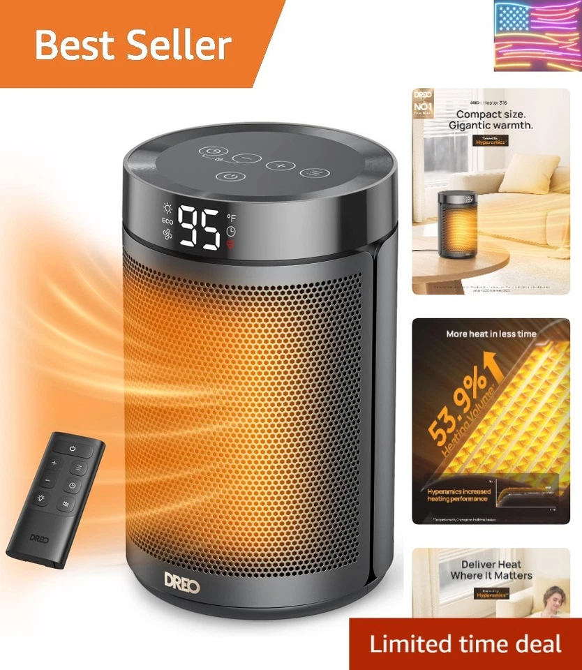 Dreo Space Heater 1500W PTC Ceramic Heater - Black DR-HSH006