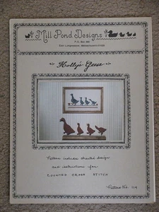 MILL POND DESIGNS Counted Cross-Stitch Pattern HOLLY'S GEESE - Picture 1 of 1