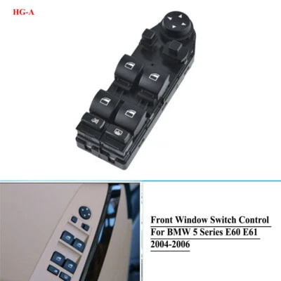 Power Front Door Window Switch Panel For BMW E60 E61 520i 523i 525i High Confi A - Image 1 of 4