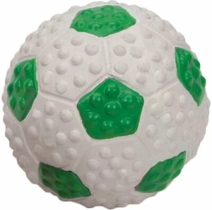 Coastal Li'l Pals Latex Soccerball Dog Toy 2" Green & White - Picture 1 of 3
