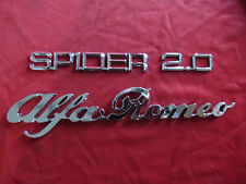 Alfa Romeo Spider 90 Serie 4 Schriftzug Satz " Alfa Romeo Spider 2,0 " NEU