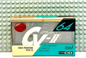 TDK CV II 64 TYPE II 1991 JAPAN BLANK CASSETTE TAPE (1) (SEALED) - Imagen 1 de 3