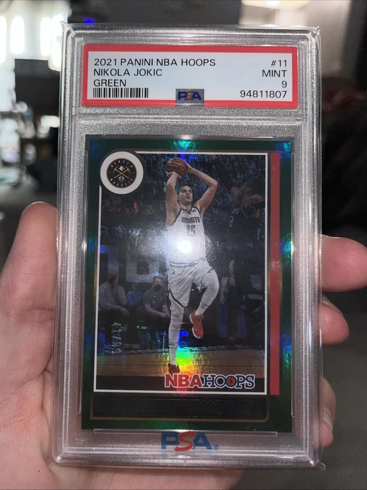 2021 Panini NBA Hoops Nikola Jokic PSA 9 green!!!! - Image 1 of 2