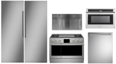Monogram Pro Package with 48" Dual Fuel Range, 30" Column Refrigerator & Freezer - Image 1 of 4