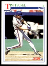 1991 Score Tim Teufel New York Mets #427