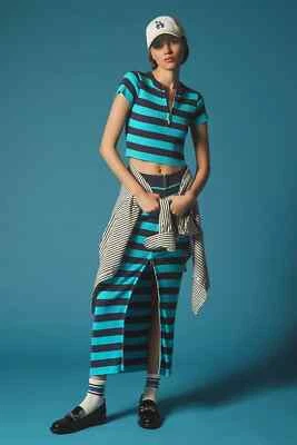 Falda tejida acanalada Daily Practice by Anthropologie m nueva con etiquetas color azul Foto 1 de 4