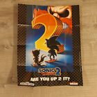 Sonic The Hedgehog 2 Sega Genesis Game Gear 1992 Fold Out Poster
