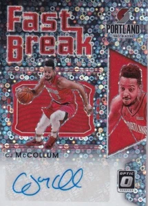 2021-22 Donruss Optic Fast Break Signatures #CJM CJ McCollum - Picture 1 of 2