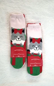 Wondershop Kid's Super Soft Holiday Crew Print Socks (M/L - Sizes 2-5) 2pks of 2 - Picture 1 of 7