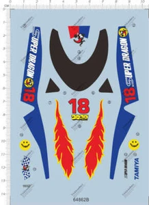 Kit modellino auto da corsa 1/32 Mini 4WD Super Dragon Sport marcature acquascivolo decalcomania - Foto 1 di 1