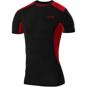 TCA FX Laser Mens Compression Top Black Short Sleeve Running Base Layer T-Shirt - Picture 1 of 2