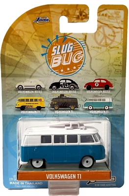 Jada Punch Buggy VW Van Bus White/Teal 1/64 Diecast VOLKSWAGEN T1 Slug Bug NEW - Image 1 of 3
