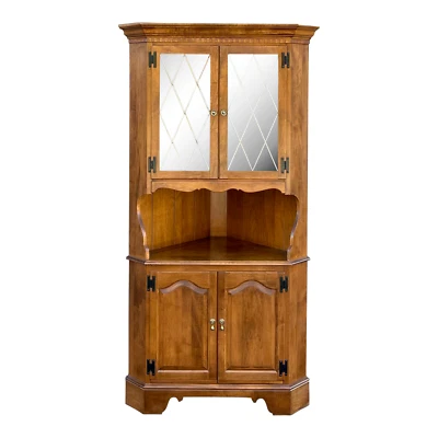 1980-е Ethan Allen Heirloom Мускатный орех Клен Угловой Etagere или Китайский Шкаф 10-6046 - Изображение 1 из 4