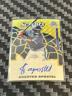 Sherten Apostel Rookie Autograph 2021 Mosaic Scripts Gold Prizm #SCR-SA (Mint) - Image 1 of 2
