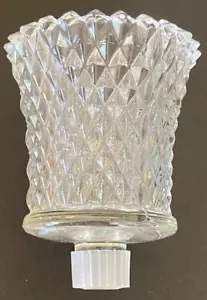 Candelabro vintage HOMCO Diamond Point vidrio transparente clavija votiva - Imagen 1 de 3