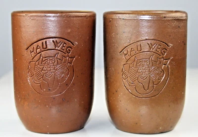 2 Keramikbecher Steinzeug Wikinger Met Hau Weg Mittelalter Kaffeebecher vintage - Bild 1 von 4