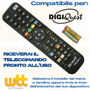 TELECOMANDO UNIVERSALE per TV, DECODER SAT e DIGITALE DIGIQUEST SCEGLI MODELLO - Foto 1 di 4