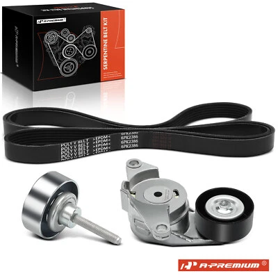 3Pcs Serpentine Belt Drive Component Kit for Chevrolet GMC Cadillac Buick Saab - Image 1 of 4