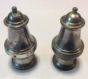 Salero/pimentero vintage de plata de ley (tal vez chapado), BONITO T318 - Imagen 1 de 10