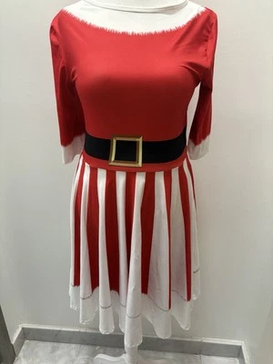 Women’s Christmas Party Dress Mrs Santa Claus Striped Costume Candy Cane Large - Image 1 of 4