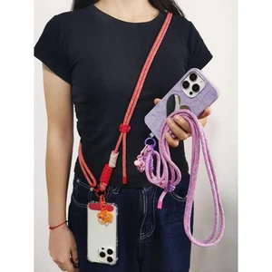 Long Woven Phone Strap Adjustable Phone Necklace  for Women & Men - Photo 1 sur 22