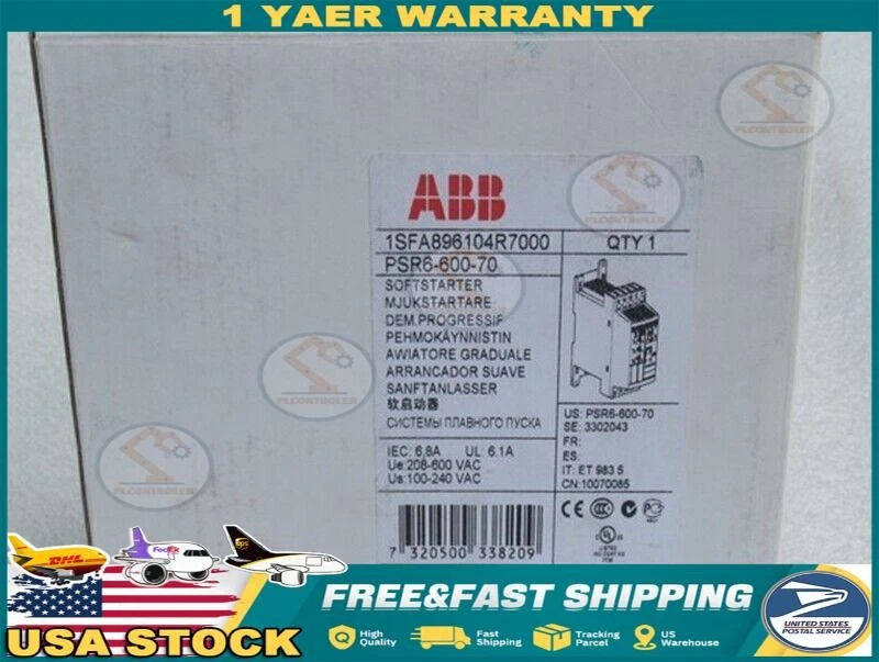 1PCS NEW IN BOX ABB PSR6-600-70 1SFA896104R7000 Soft Starter US Free TAX - Image 1 of 4