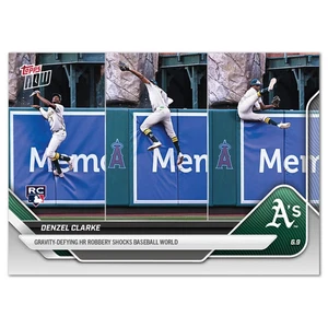 2025 MLB Topps Now #283 Denzel Clarke RC Athletics Home Run Robbery - IN HAND - Picture 1 of 2