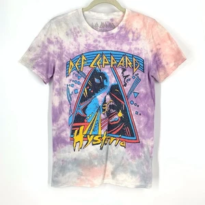 Def Leppard Hysteria Purple Tie Dye Band Tee Cotton Medium - Picture 1 of 6