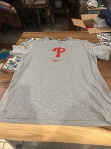 PHILADELPHIA PHILLIES Player Issued GRAY S/S T SHIRT EX LARGE XL #27 A NOLA - Picture 1 of 6