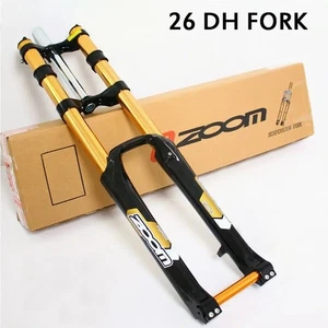 26inch Downhill MTB Bicycle Suspension Air Fork 170mm Travel Disc Brake Forks - Picture 1 of 19