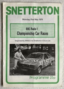 Vintage “BBC Radio 1 Championship Car Races” Snetterton Programme 31st May 1976 - Picture 1 of 14