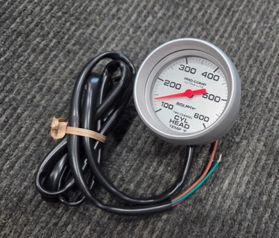 Autometer Ultra-Lite 2 5/8 in. Cyl Head Gauge  100-600F #4468 - Image 1 of 2