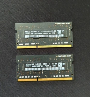 SK Hynix 4Gb Kit [ 2 x 2Gb ] 1rx8 PC3 -12800S HMT325S6CFR8C DDR3 Memory Ram - Image 1 of 2