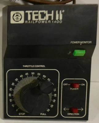 MRC TECH II RAILPOWER 1400 POWER SUPPLY FOR HO + N SCALE TRAINS TESTED GOOD - Image 1 of 4