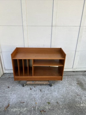 Vintage Danish Mid-Century Teak Compact Media / Vinyl / TV / Stereo Cabinet - Image 1 of 4
