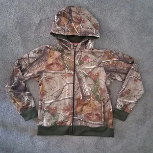 Under Armour RealTree Camouflage Fleece Lined Full Zip Hooded Jacket - Womens XL - Picture 1 of 13