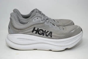 Hoka One One Bondi 9 WIDE Running Shoes Mens Sz 10 2E Grey Sneakers 1162013 GCTC - Picture 1 of 17