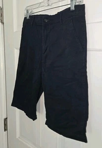 THE CHILDRENS PLACE navy Blue Stretch Cotton Adjustable Waist Bermuda Shorts 16 - Picture 1 of 8